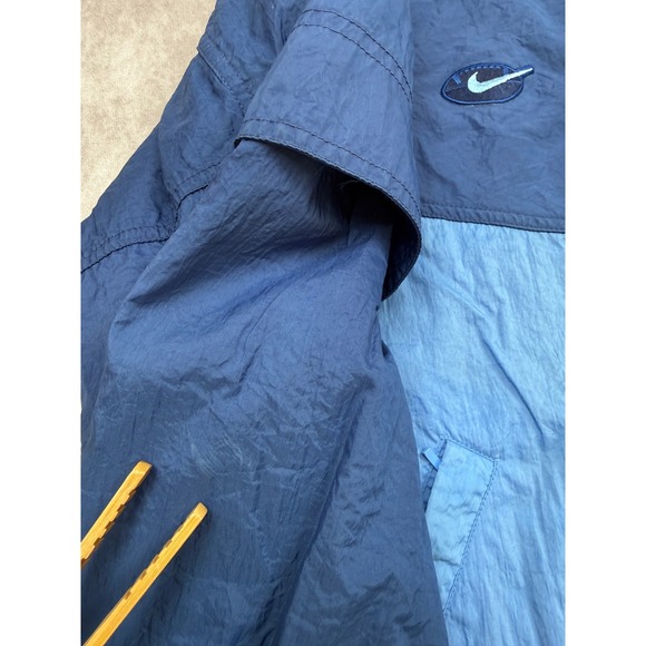 VTG Nike Carolina UNCTar Heels Track Jacket Windbreaker Blue Men L 90s Y2K Retro - Picture 10 of 16